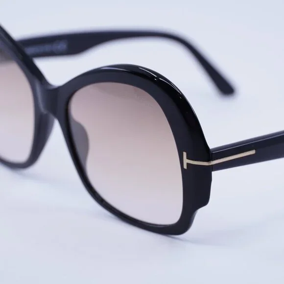 Tom Ford FT0874 01G Zelda Sunglasses Black Butterfly Frame, Brown Lenses Tom Ford FT0874 01G Zelda Sunglasses Black Butterfly Frame  main image 4